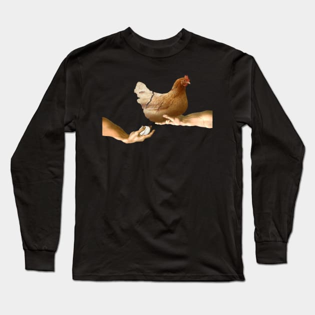 Michelangelo's hen Long Sleeve T-Shirt by FandomizedRose